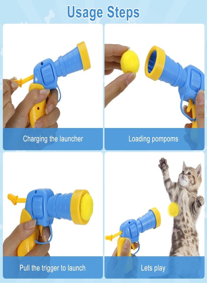 RAMONI Interactive Cat Ball Launcher, Cat Ball Toys, Launcher with 30pcs Soft Plush Balls Silent Smart Play Toy Shooting Toy Funny Interactive Cat Toys for Indoor Training Exercise Playing - Image 2
